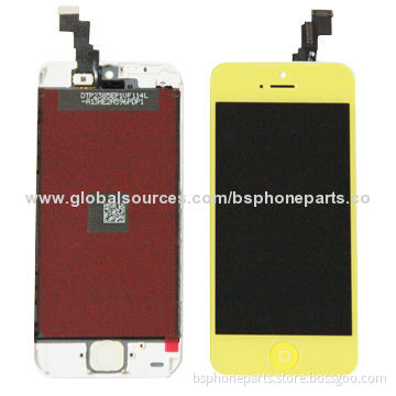 LCD for iPhone 5C, yellow, high quality, with good service, 100% tested